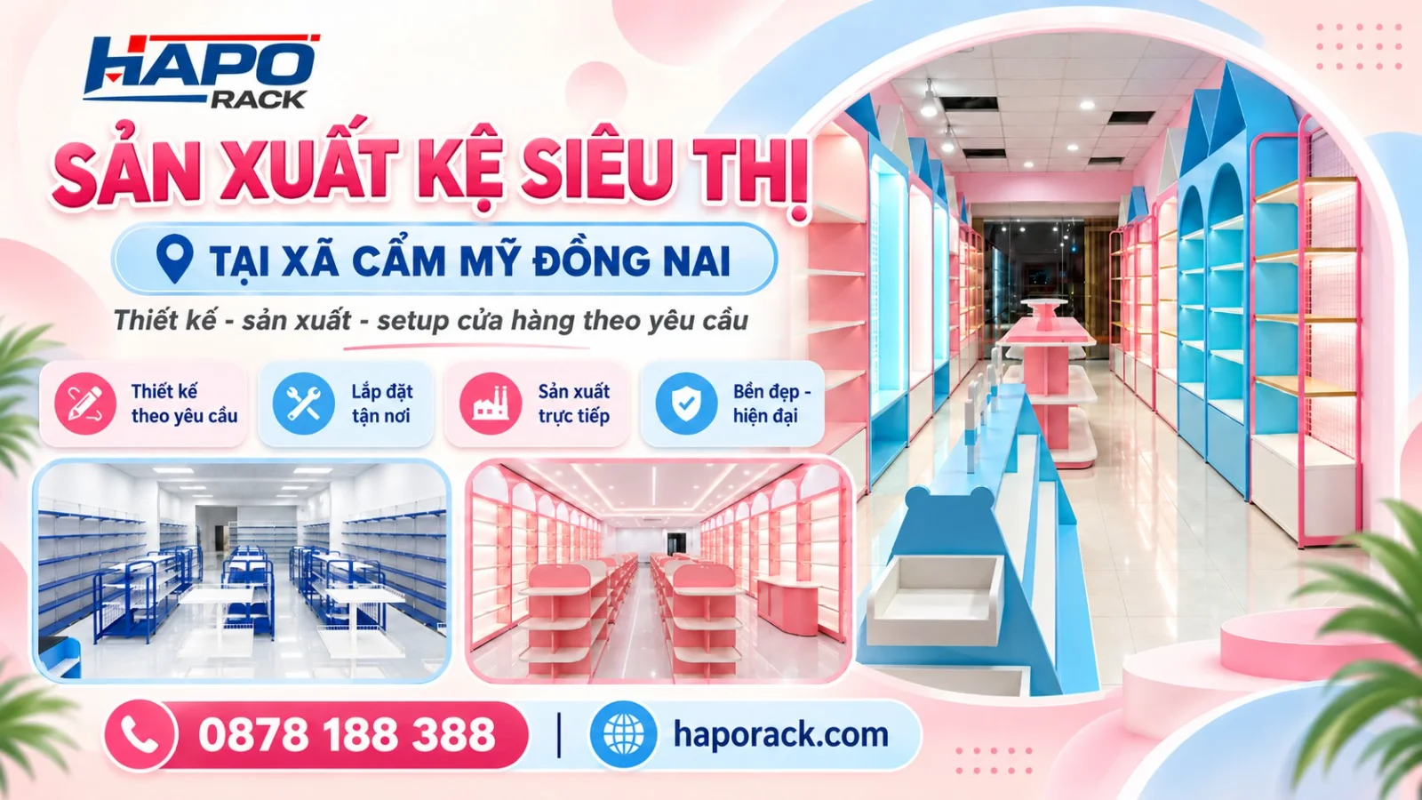 Chuyên Sản Xuất Kệ Siêu Thị Tại Xã Cẩm Mỹ Đồng Nai Theo Yêu Cầu