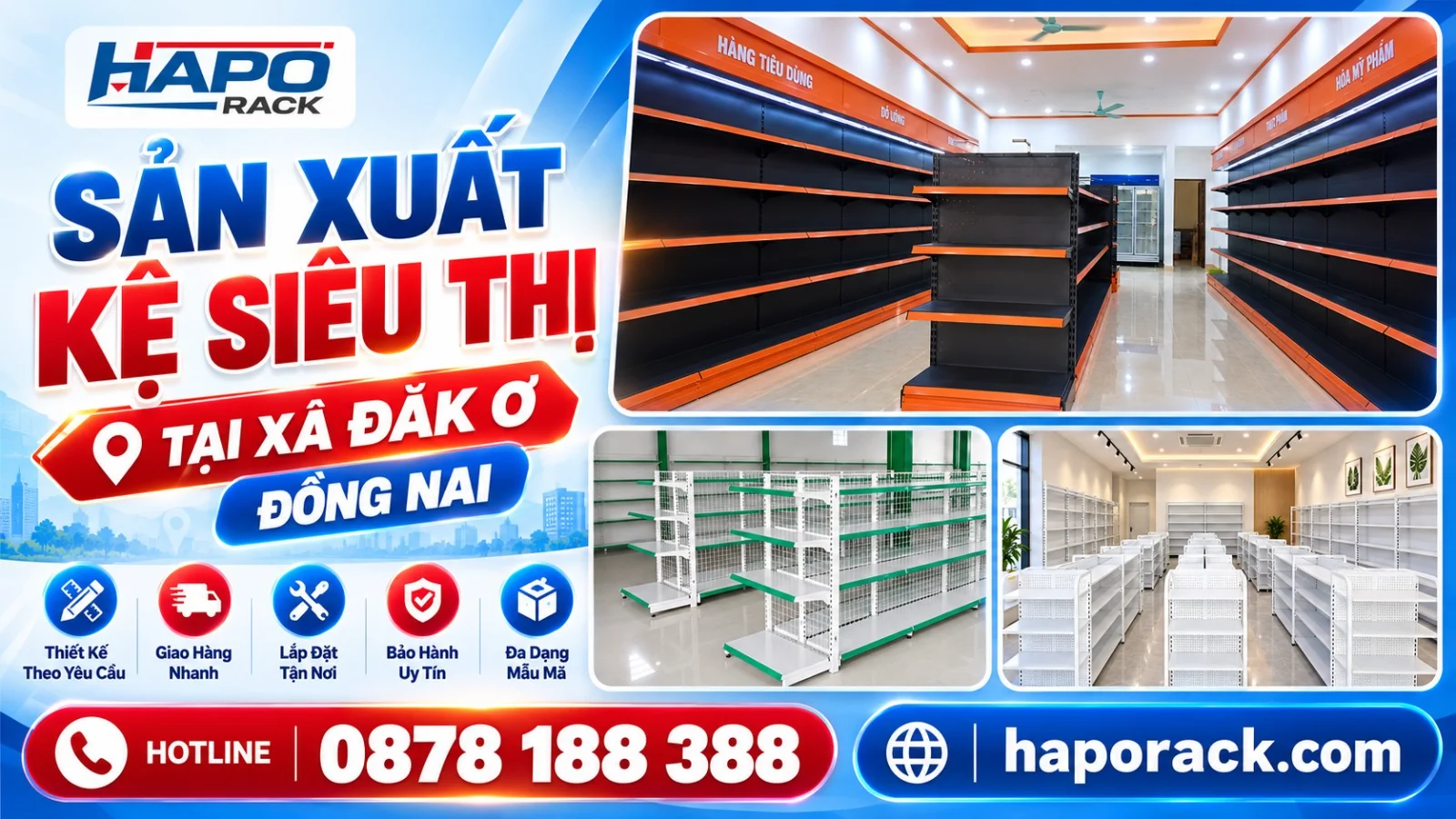 Chuyên Sản Xuất Kệ Siêu Thị Tại Xã Đăk Ơ Đồng Nai Uy Tín