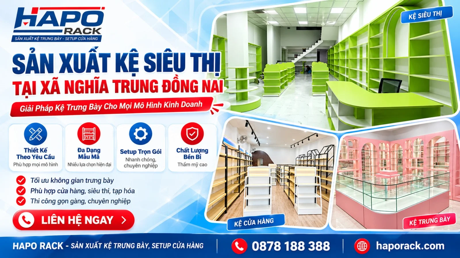 Chuyên Sản Xuất Kệ Siêu Thị Tại Xã Nghĩa Trung Đồng Nai Theo Yêu Cầu