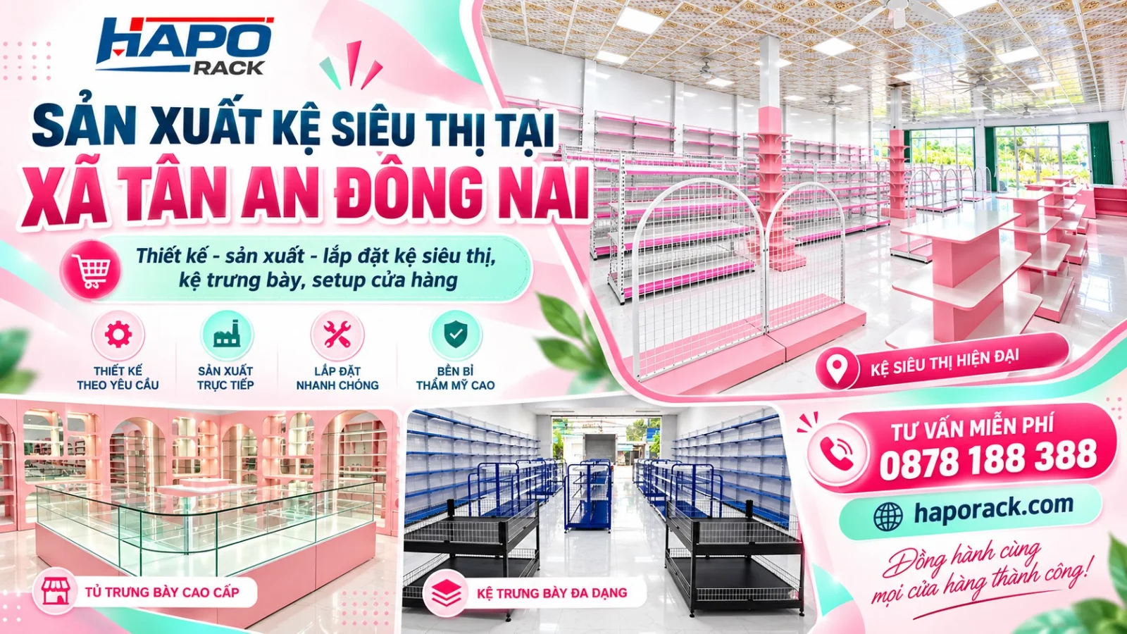 Chuyên Sản Xuất Kệ Siêu Thị Tại Xã Tân An Đồng Nai Theo Yêu Cầu