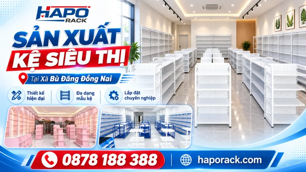 Đơn Vị Sản Xuất Kệ Siêu Thị Tại Xã Bù Đăng Đồng Nai Uy Tín