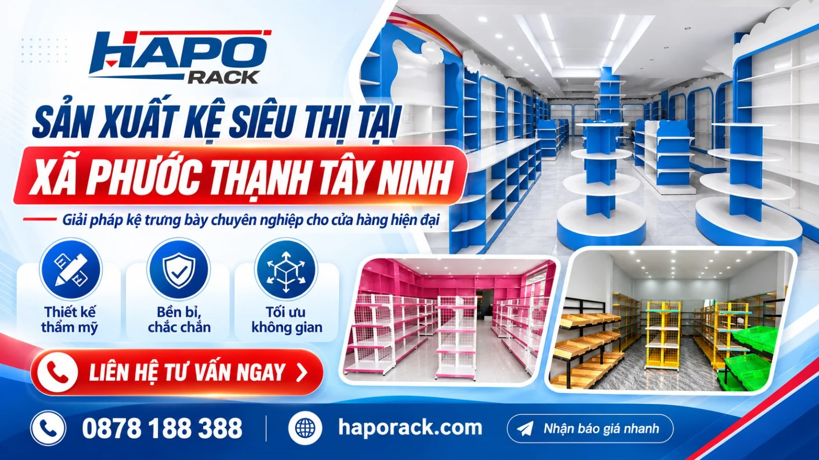 Đơn Vị Sản Xuất Kệ Siêu Thị Uy Tín Tại Xã Phước Thạnh Tây Ninh
