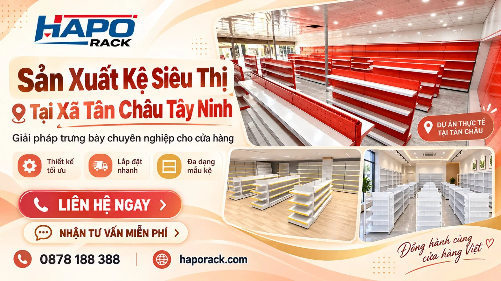 Đơn Vị Sản Xuất Kệ Siêu Thị Uy Tín Tại Xã Tân Châu Tây Ninh