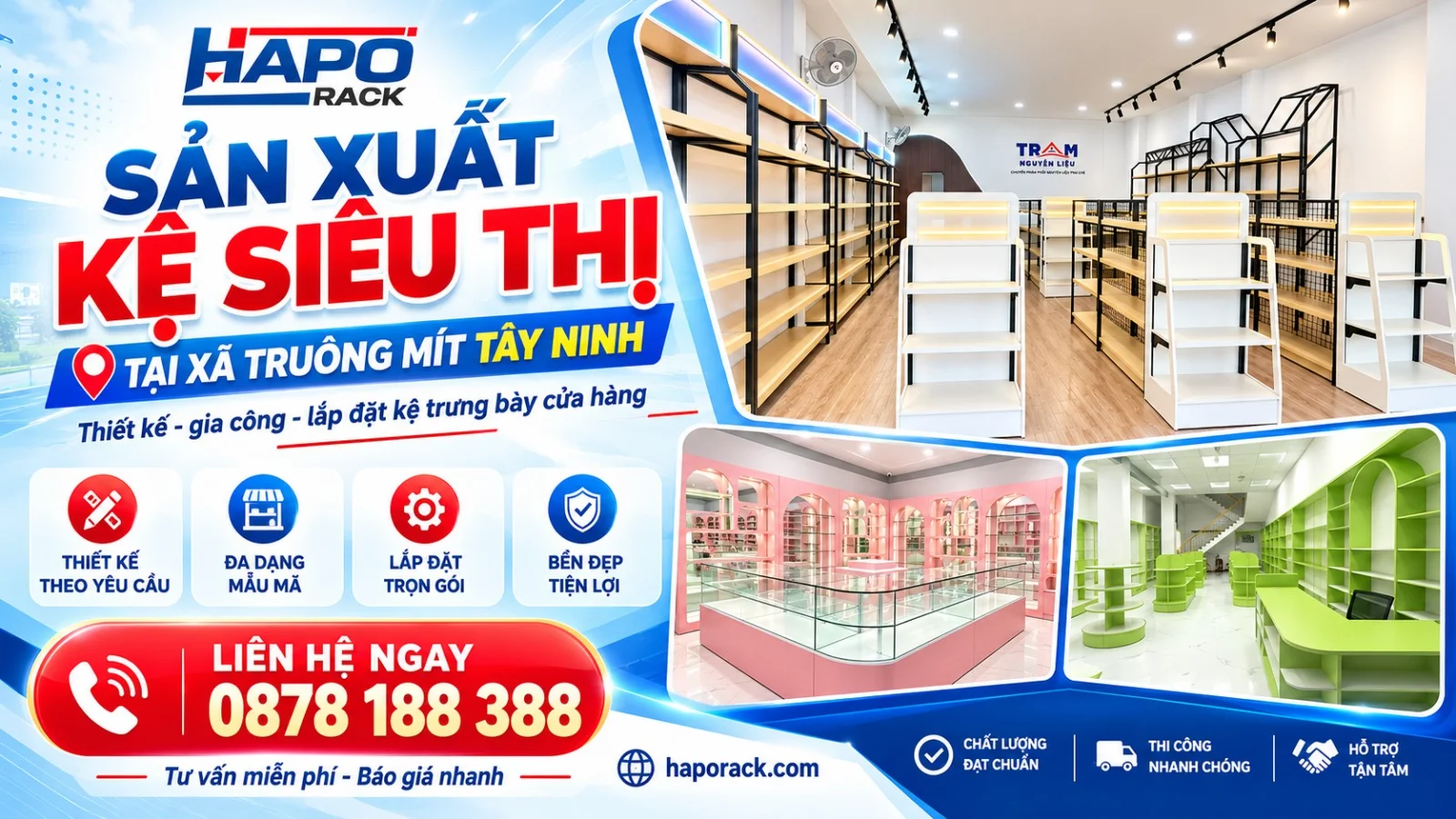 Đơn Vị Sản Xuất Kệ Siêu Thị Uy Tín Tại Xã Truông Mít Tây Ninh