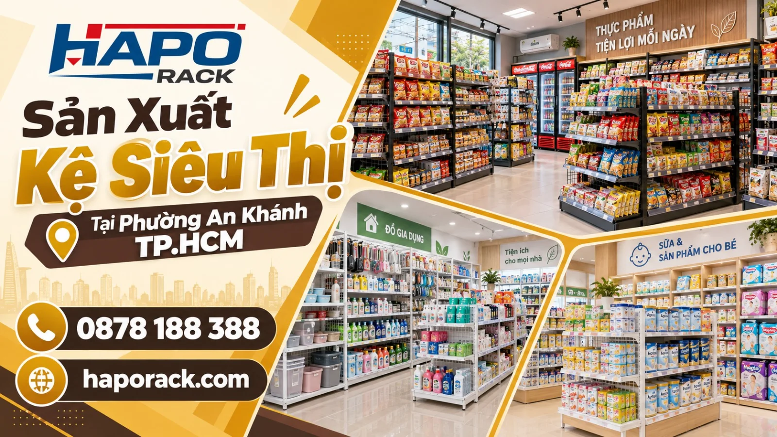 HAPO RACK – Sản Xuất Kệ Siêu Thị Tại Phường An Khánh TP.HCM