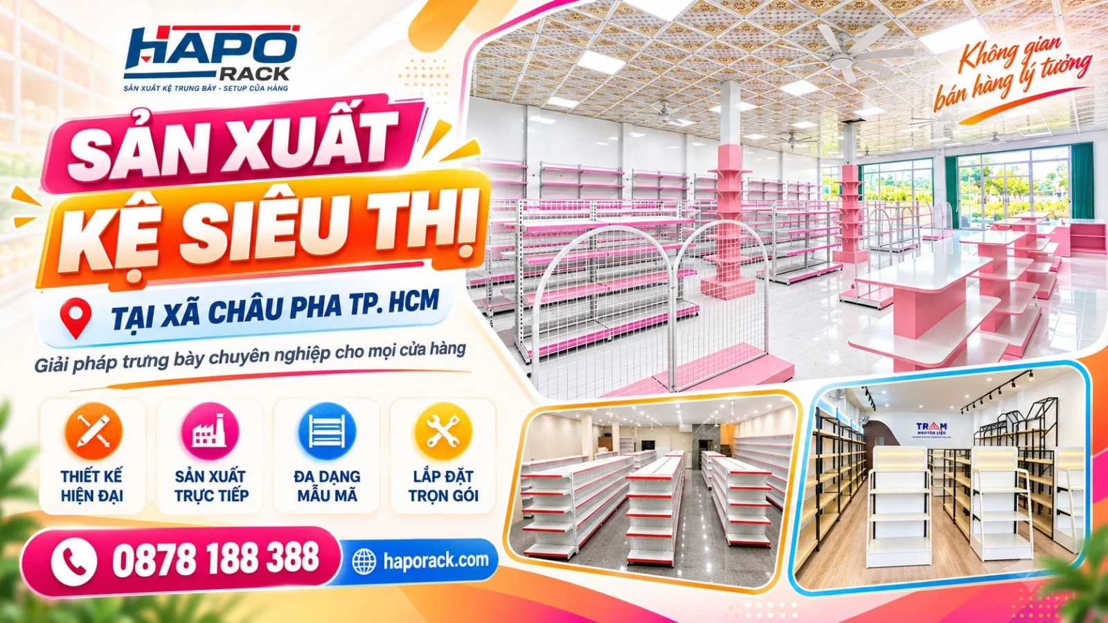 HAPO RACK – Sản Xuất Kệ Siêu Thị Tại Xã Châu Pha TP.HCM Giá Xưởng