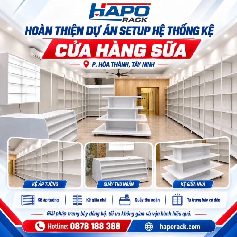 HOÀN THÀNH DỰ ÁN SETUP HỆ THỐNG CỬA HÀNG SỮA TẠI TÂY NINH