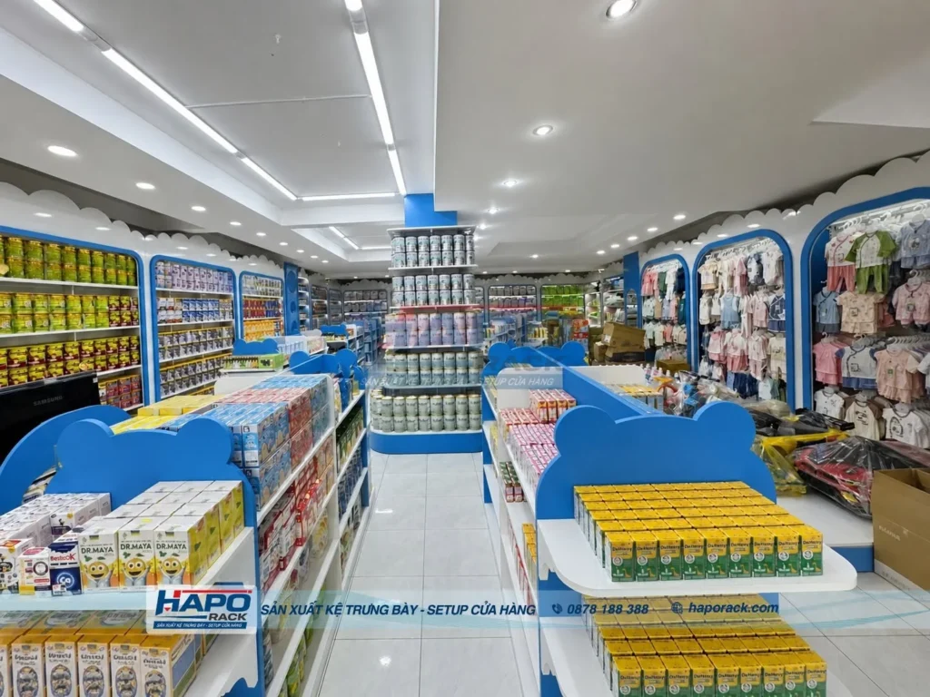HOÀN THIỆN KỆ TRƯNG BÀY CỬA HÀNG MẸ & BÉ TẠI BIÊN HÒA, ĐỒNG NAI