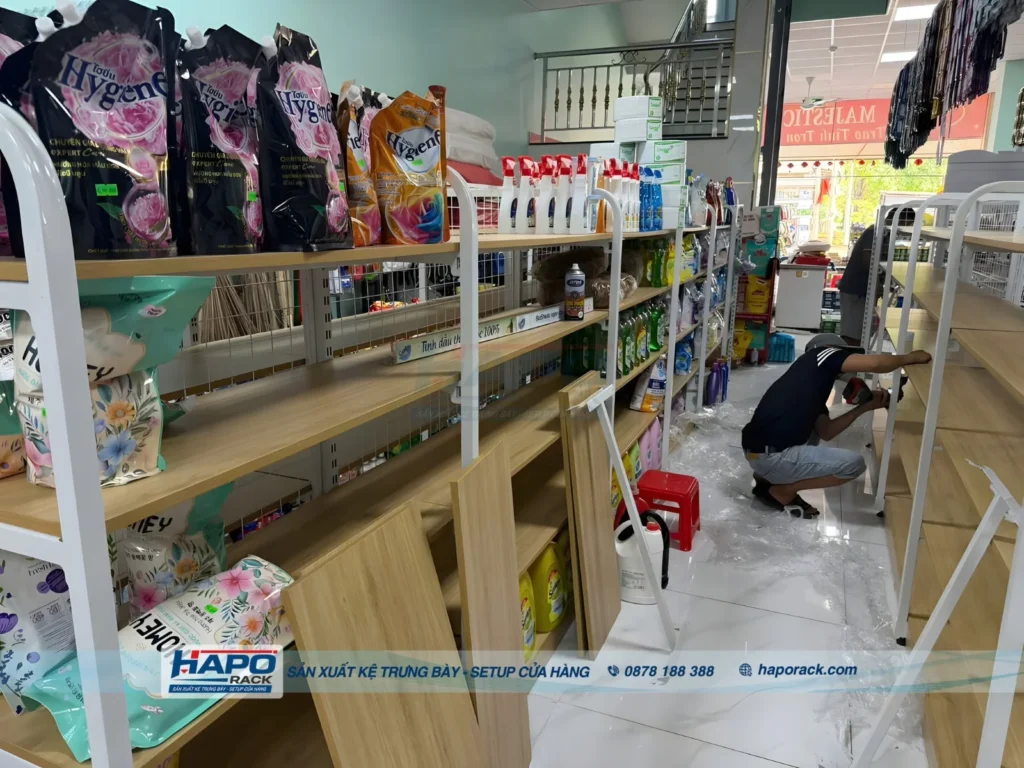 HOÀN THIỆN SETUP KỆ SIÊU THỊ TẠI TÂN UYÊN, BÌNH DƯƠNG