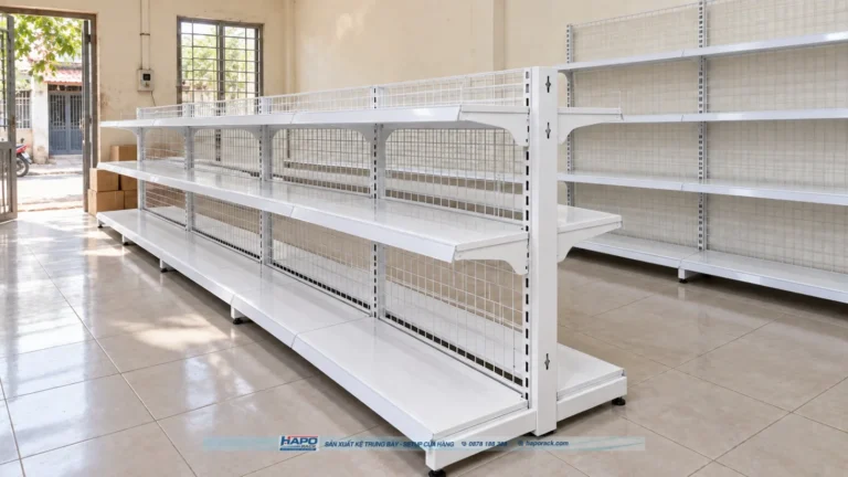 Kệ Đôi Lưng Lưới 3 Tầng