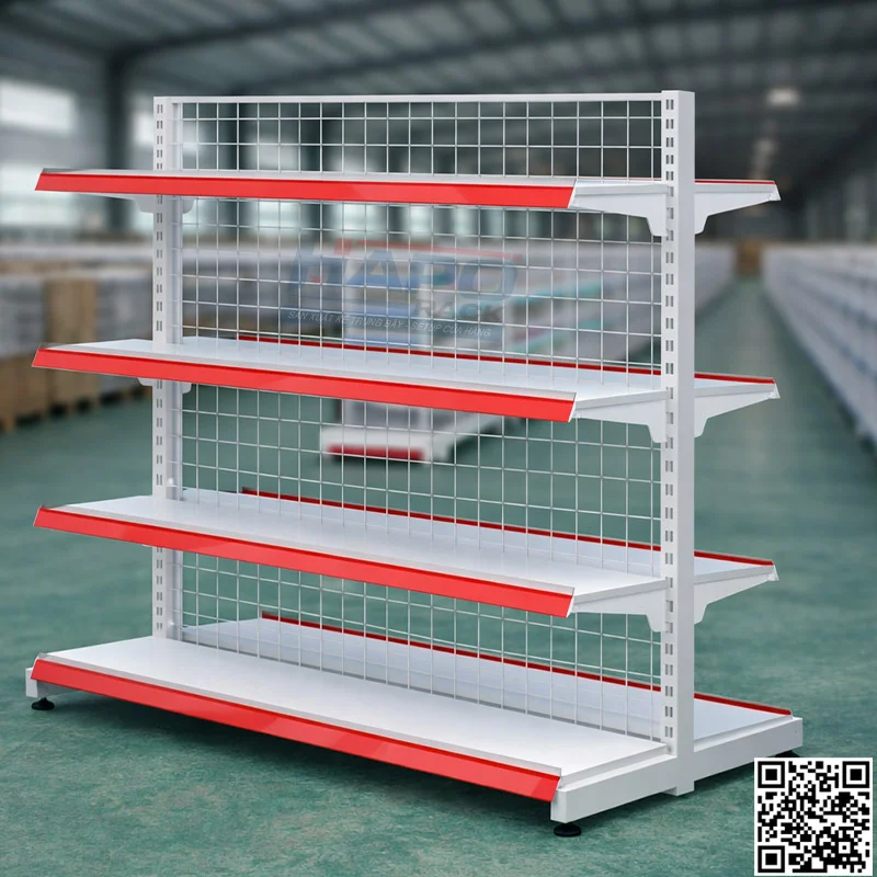 Kệ Đôi Lưng Lưới 4 Tầng