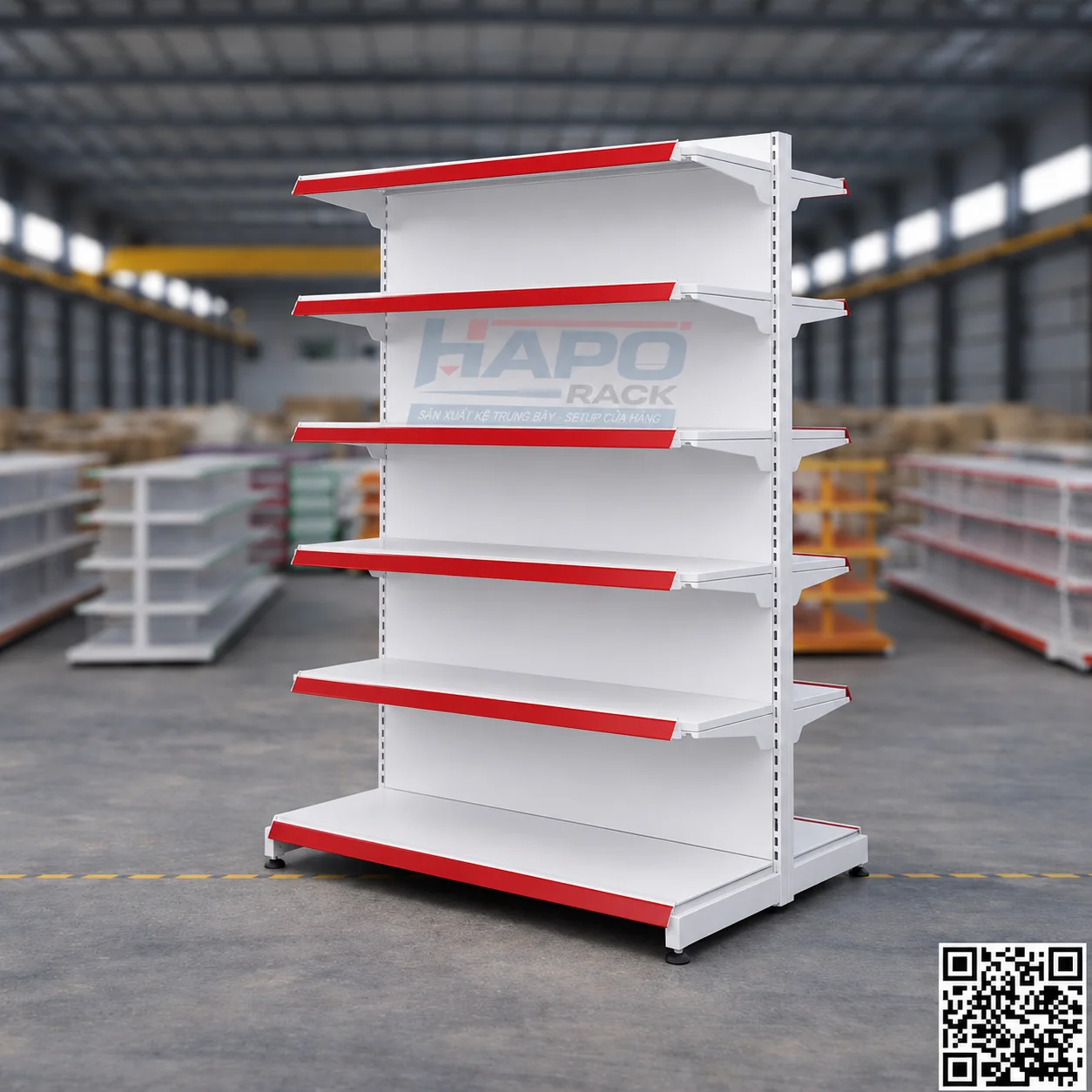 Kệ Đôi Lưng Tôn Liền 6 Tầng