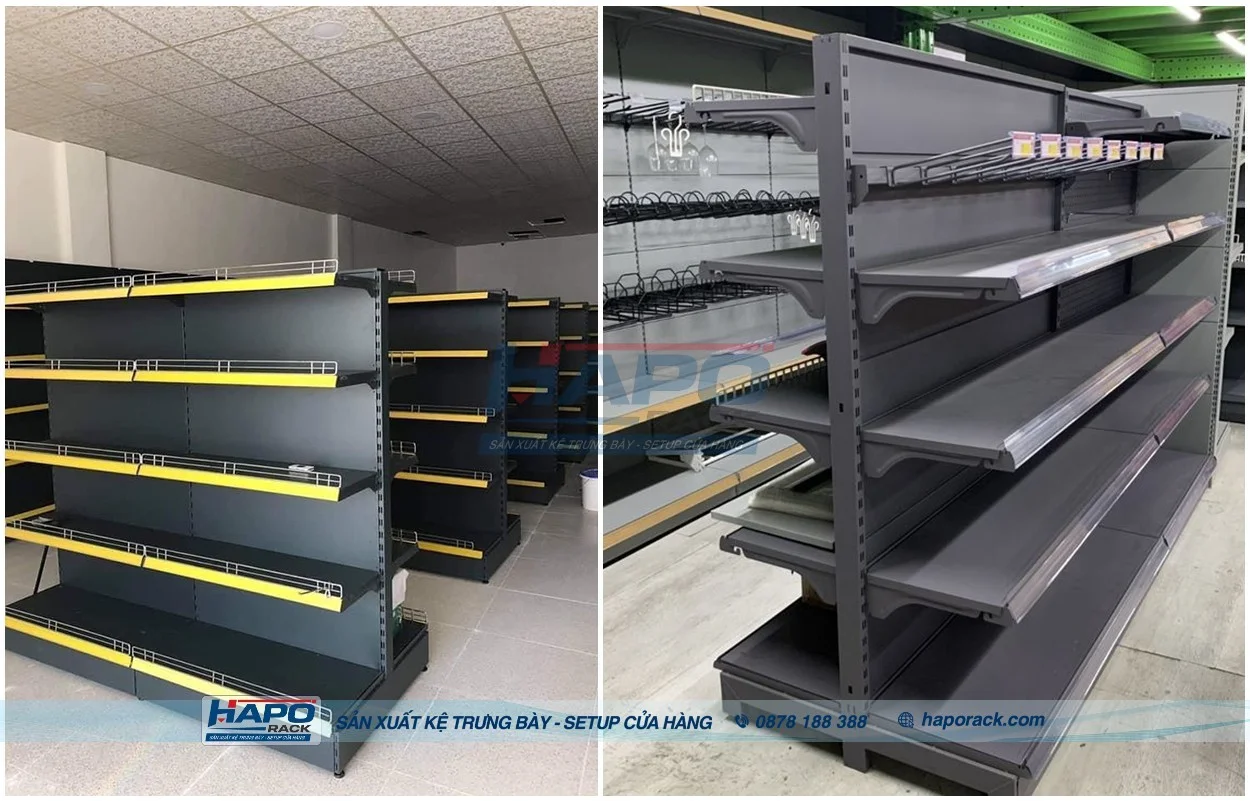 Kệ Đôi Tôn Liền Cho Siêu Thị – Chịu Tải Tốt, Giá Hợp Lý