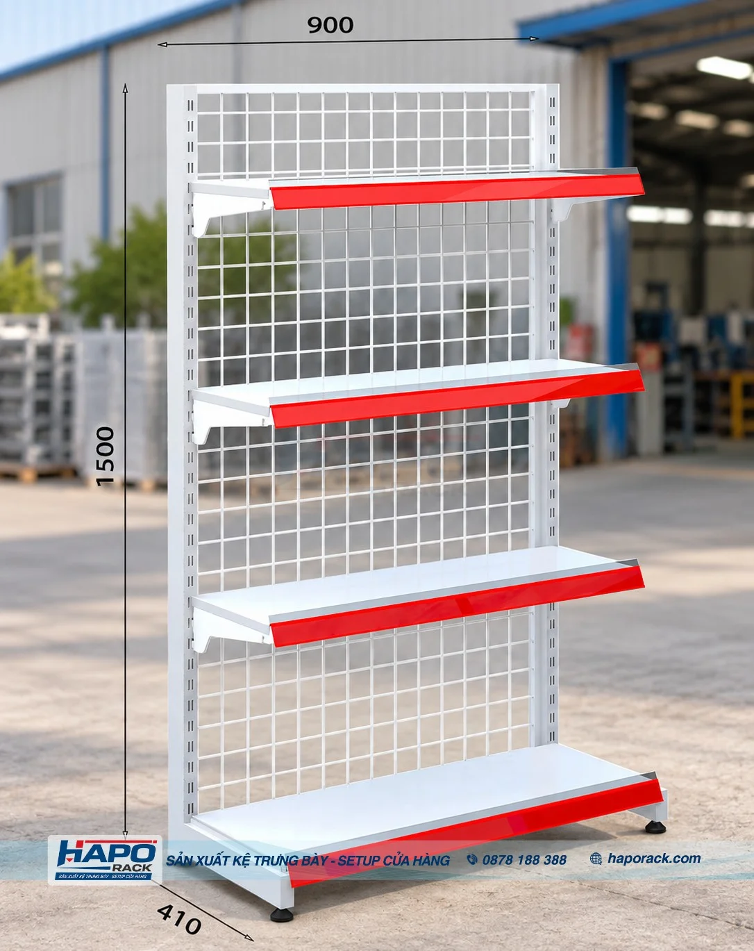 Kệ Đơn Lưng Lưới 4 Tầng 1m5 Giá Bao Nhiêu? Kích Thước Thế Nào?