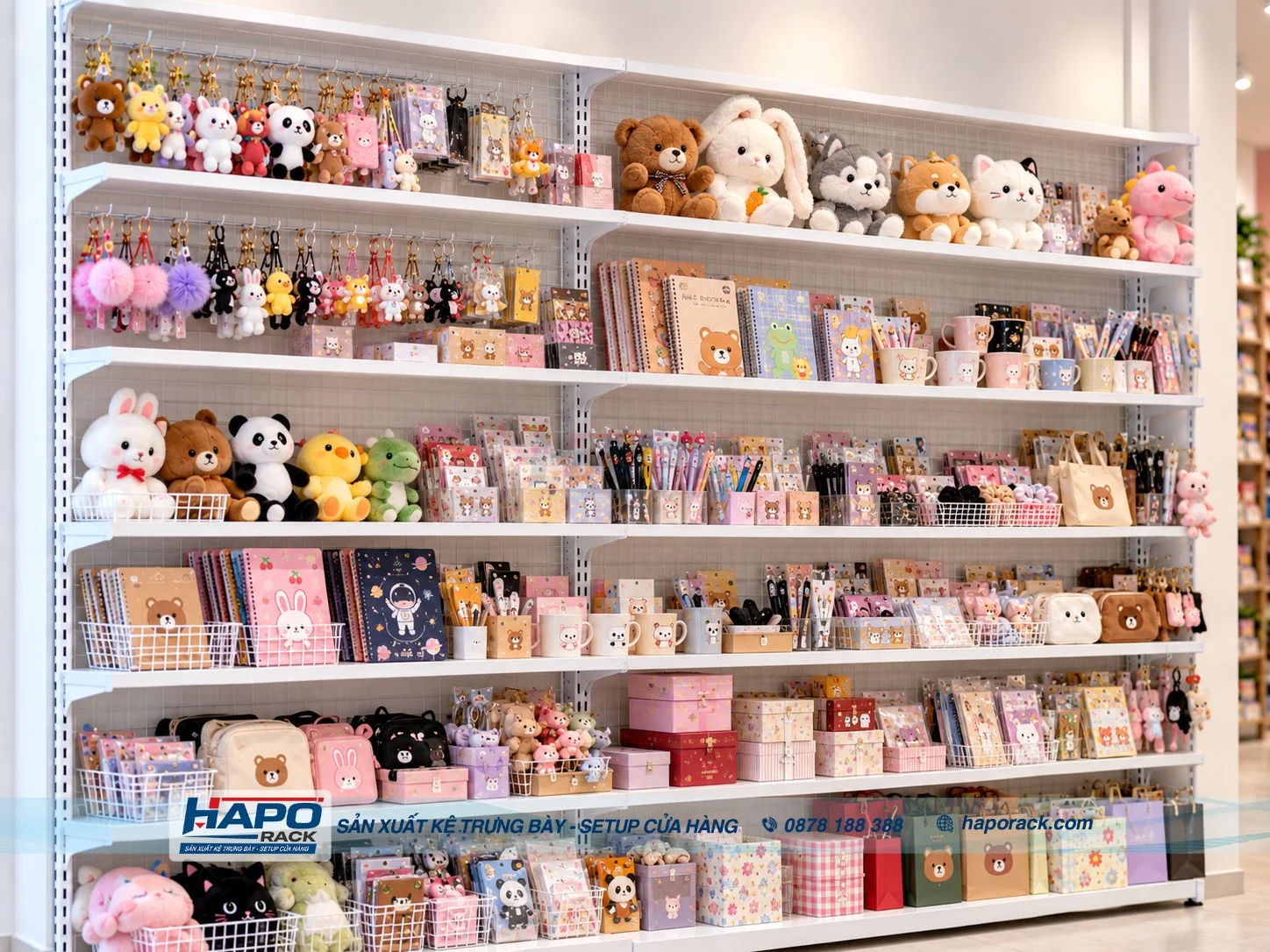 Kệ Đơn Lưng Lưới 6 Tầng Cao 2m1 Phù Hợp Trưng Bày Nhiều Hàng Hóa