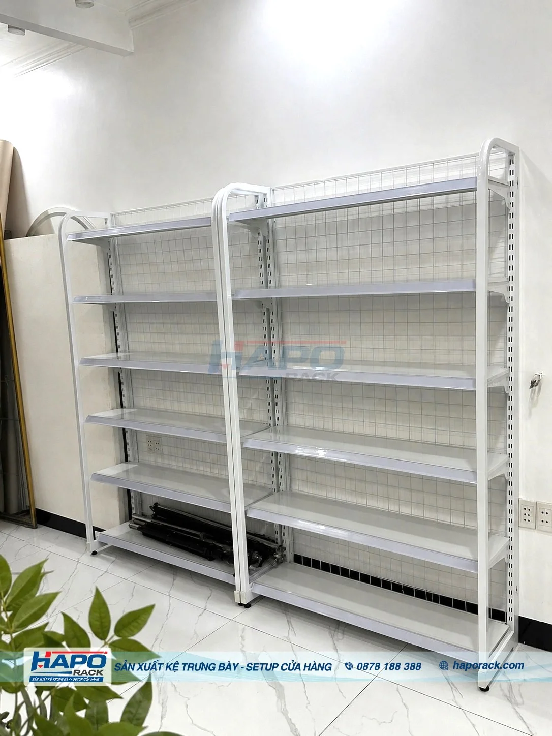 Kệ Đơn Lưng Lưới 6 Tầng Cao 2m1 Tối Ưu Chiều Cao, Tăng Sức Chứa