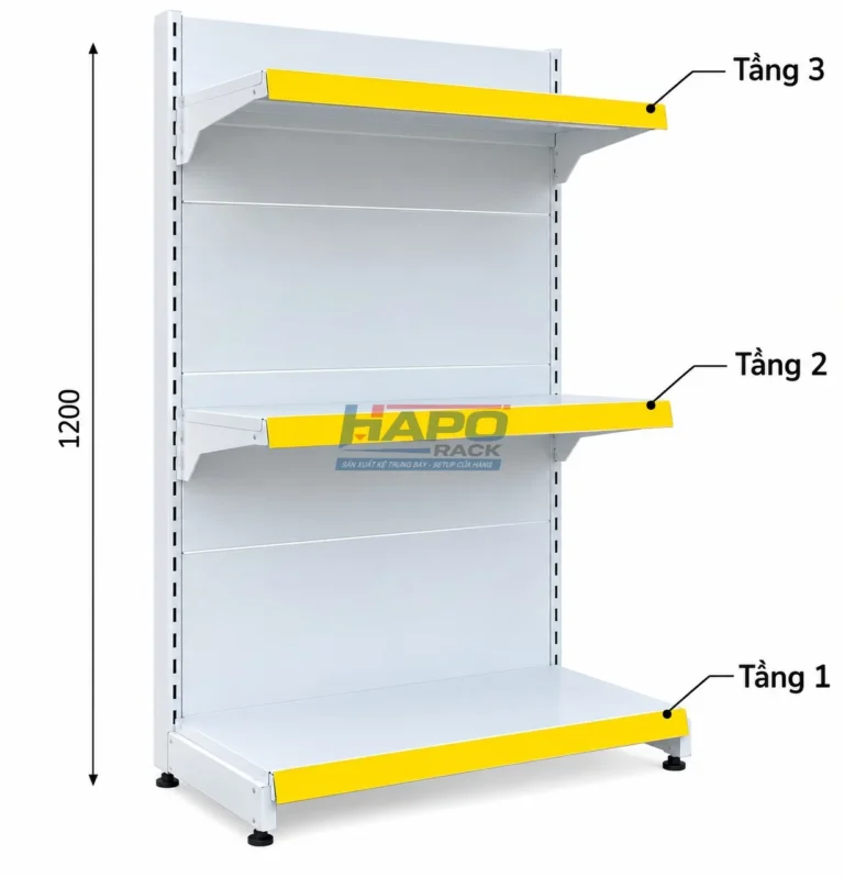 Kệ Đơn Lưng Tôn Liền 3 Tầng