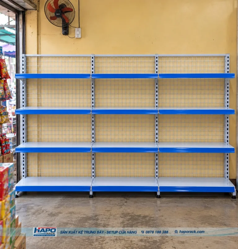 Kệ Đơn Lưng Lưới 4 Tầng