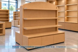Kệ Gỗ Trưng Bày Gấu Bông Nhiều Ngăn - ảnh 3