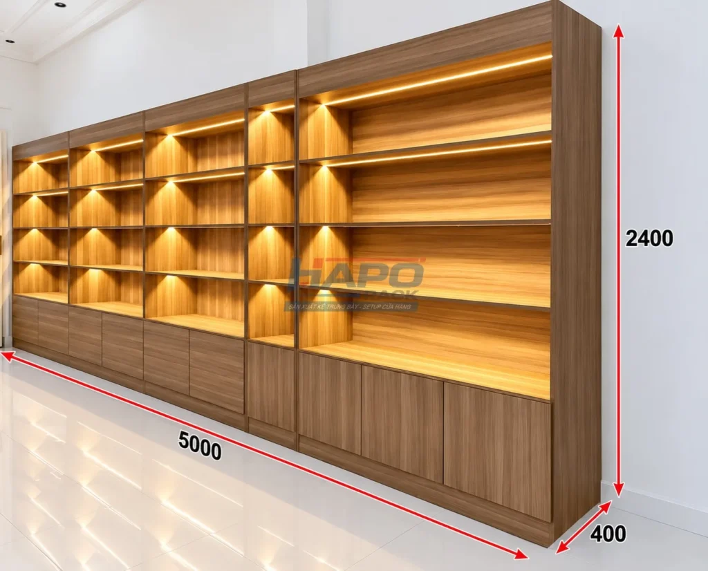Thông số Kệ Gỗ Trưng Bày Túi Xách