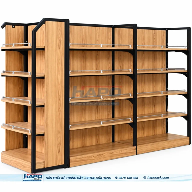 KỆ GỖ TRƯNG BÀY ĐỒ DECOR