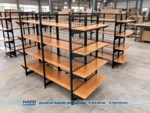 KỆ GỖ TRƯNG BÀY ĐỒ GIA DỤNG - ảnh 1