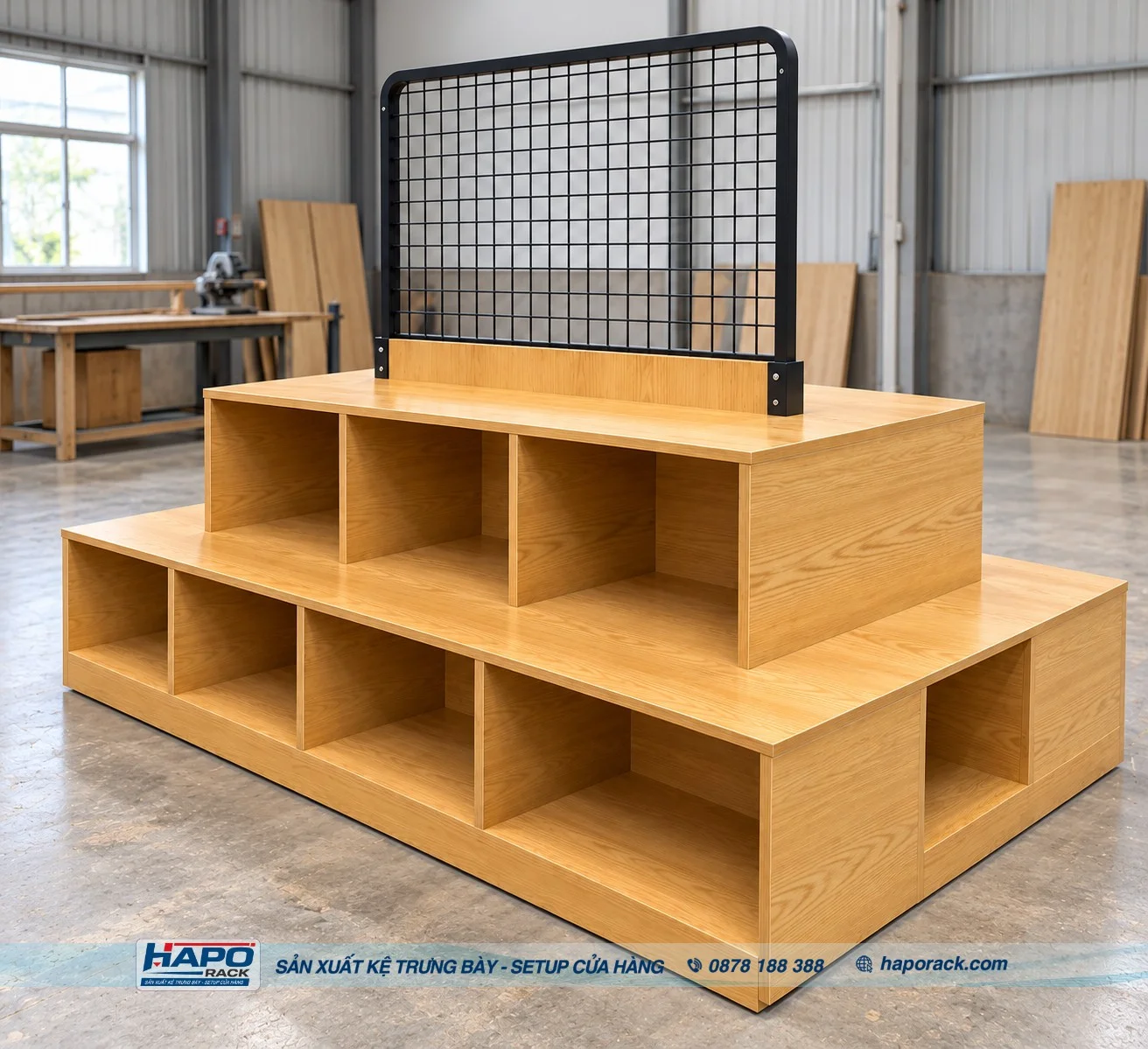 Kệ Gỗ Trưng Bày Nhà Sách