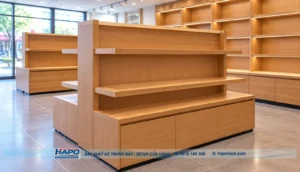 Kệ Gỗ Trưng Bày Gấu Bông Nhiều Ngăn - ảnh 4