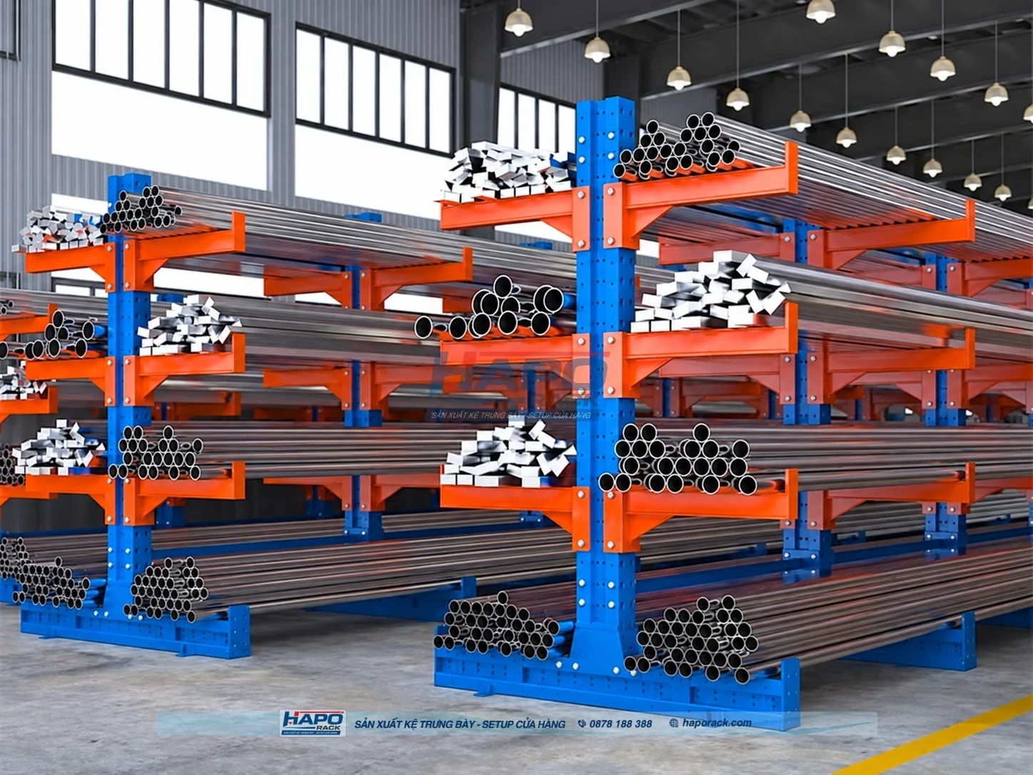 Kệ kho hàng theo yêu cầu thiết kế chắc chắn, tối ưu không gian lưu trữ tại HAPO RACK.