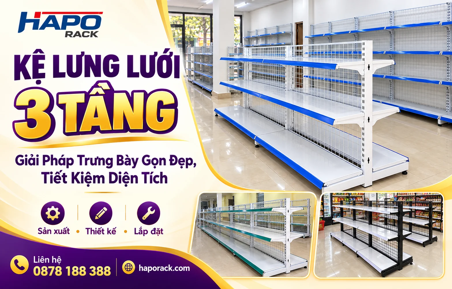 Kệ Lưng Lưới 3 Tầng – Cách Chọn Kệ Vừa Vặn Với Mặt Bằng