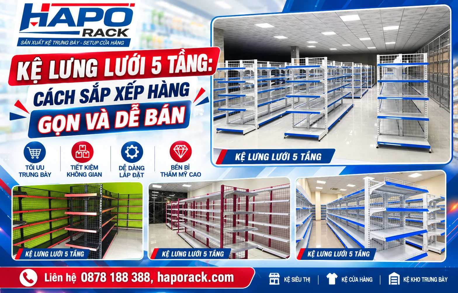 Kệ Lưng Lưới 5 Tầng Nên Trưng Bày Hàng Gì Ở Mỗi Tầng?