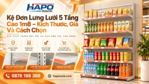 Kệ Lưng Lưới Đơn 5 Tầng Cao 1m8 – Kích Thước Và Báo Giá Chi Tiết