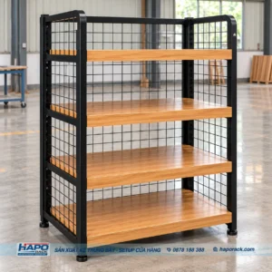 Kệ Lưng Lưới Mâm Gỗ 4 Tầng - ảnh 1
