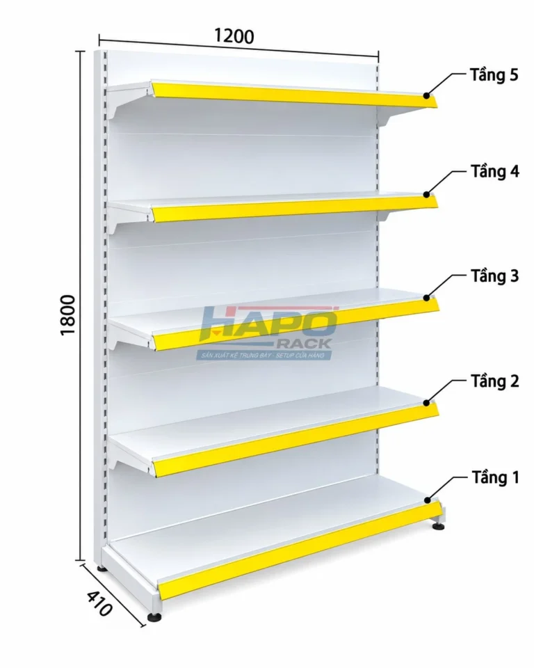 Kệ Đơn Lưng Tôn Liền 5 Tầng