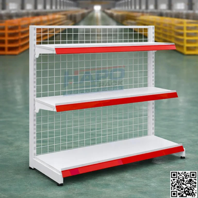 Kệ Đơn Lưng Lưới 3 Tầng