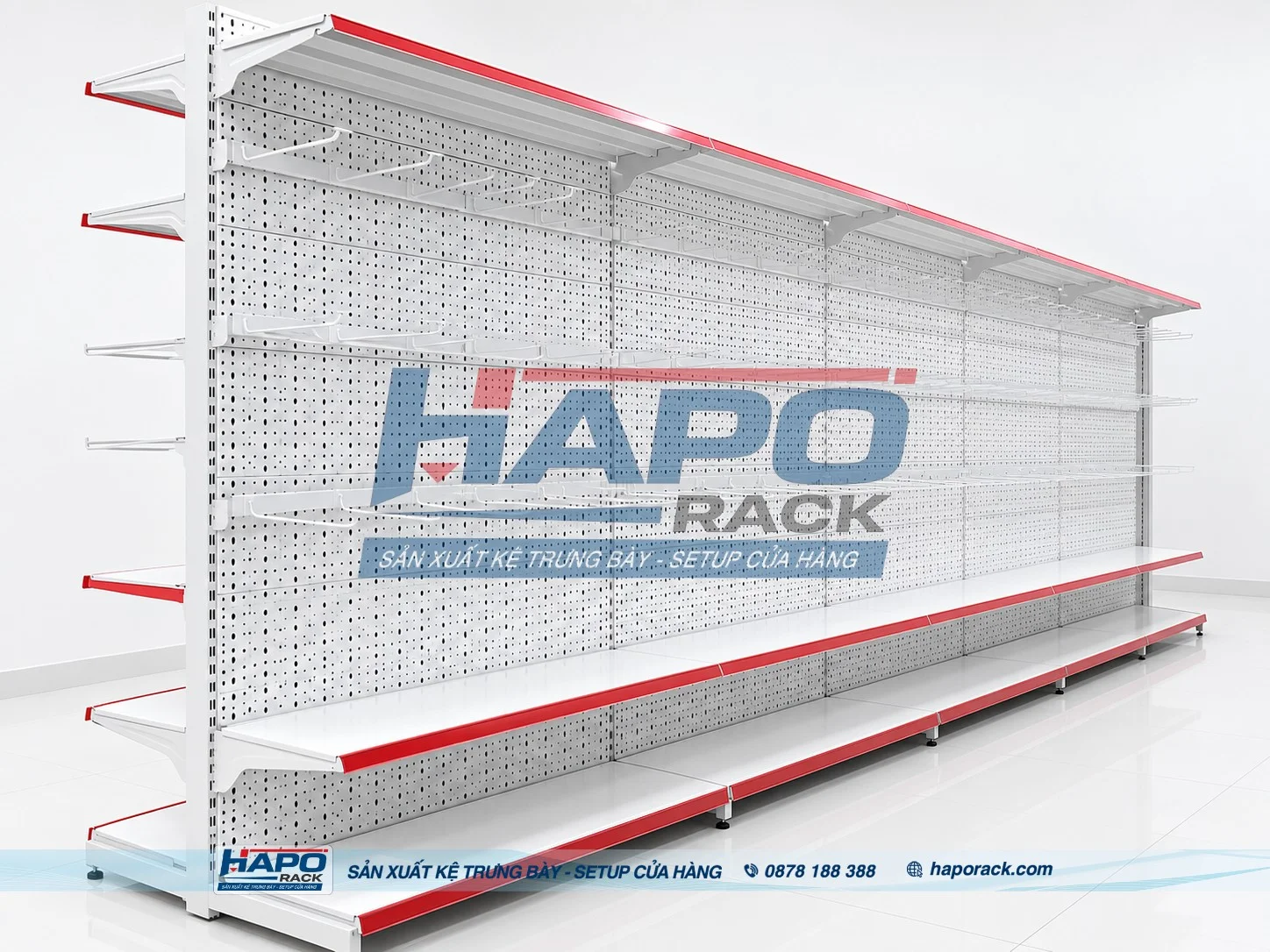 Kệ móc treo hàng hóa hiện đại cho cửa hàng bán lẻ