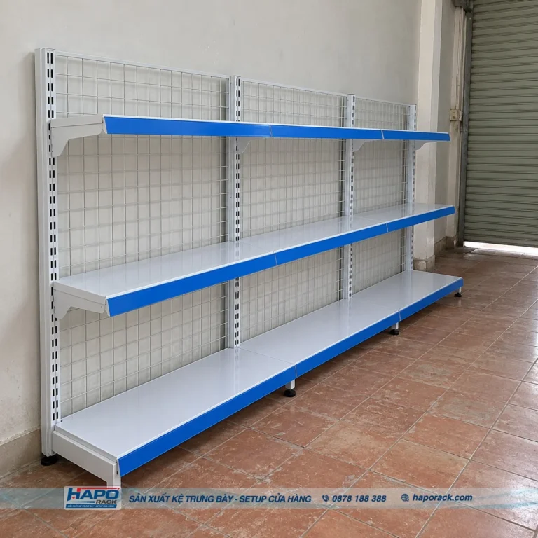 Kệ Đơn Lưng Lưới 3 Tầng