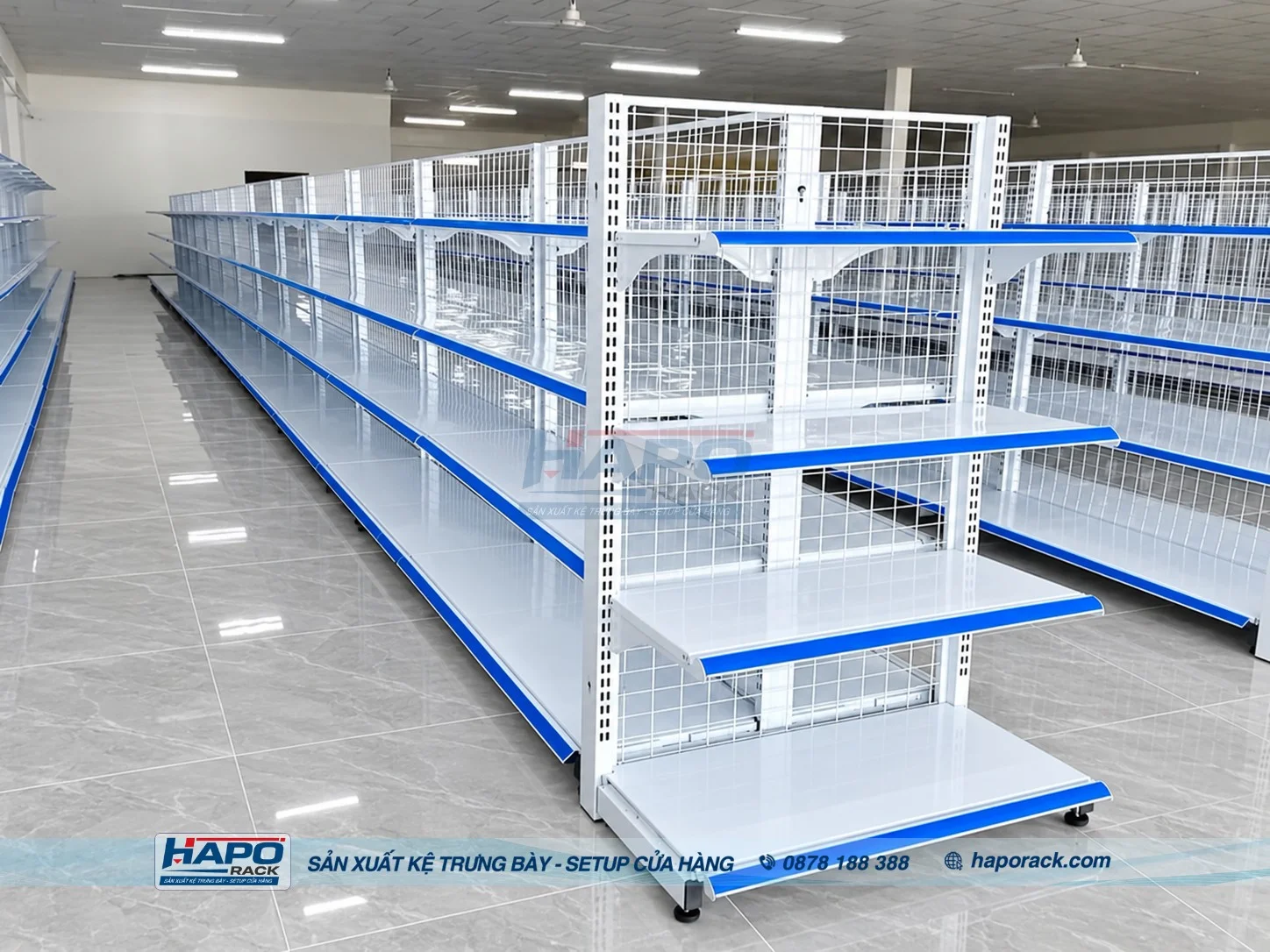 Kệ sắt mâm gỗ HAPO RACK kết hợp thẩm mỹ và công năng sử dụng
