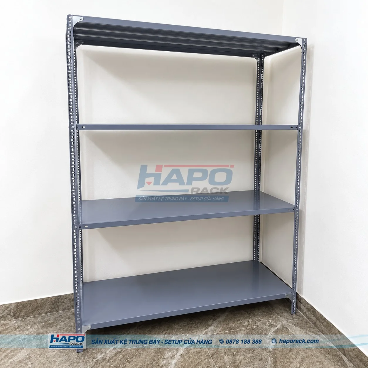Kệ Sắt V Lỗ 4 Tầng Lắp Ghép, Dễ Điều Chỉnh
