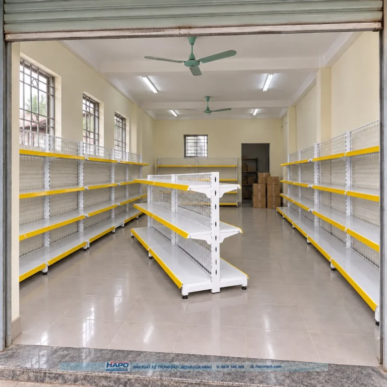 Kệ Đôi Lưng Lưới 3 Tầng