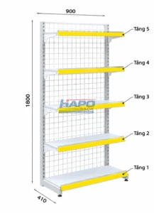 Kệ Đơn Lưng Lưới 5 Tầng - ảnh 2