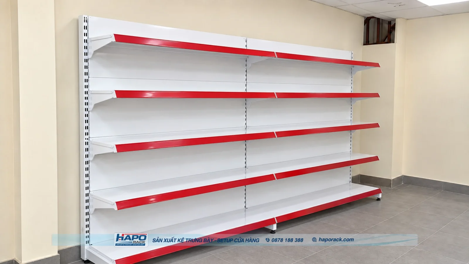 Kệ Siêu Thị Lưng Tôn Liền 5 Tầng