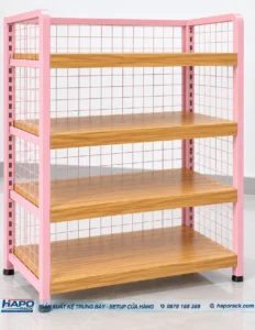Kệ Lưng Lưới Mâm Gỗ 4 Tầng - ảnh 4