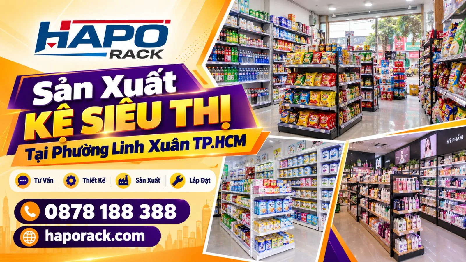 Kệ Siêu Thị Phường Linh Xuân TP.HCM – Sản Xuất, Giao Và Lắp Đặt