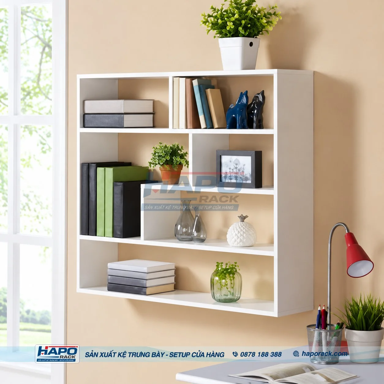 Kệ Treo Tường Đa Tầng Trang Trí Phòng Khách
