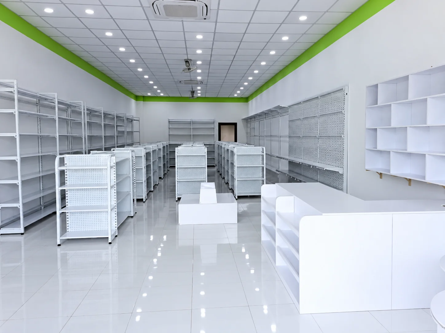 Kệ trưng bày cho shop mới khai trương thiết kế hiện đại và đẹp mắt