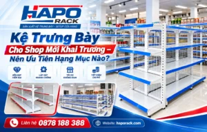 Kệ trưng bày cho shop mới khai trương thiết kế hiện đại và đẹp mắt