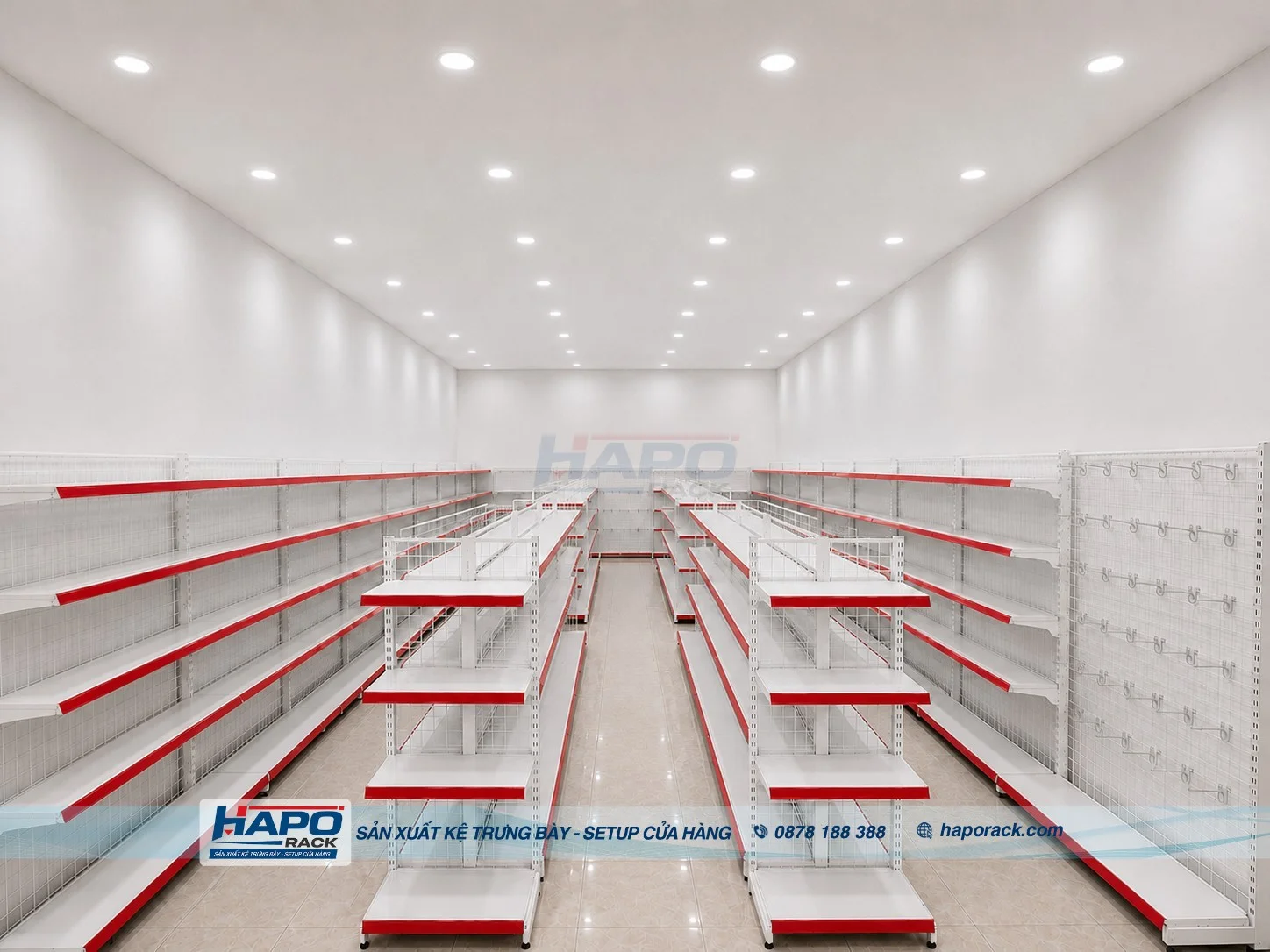 kệ trưng bày cửa hàng tạp hóa Lộc Tấn