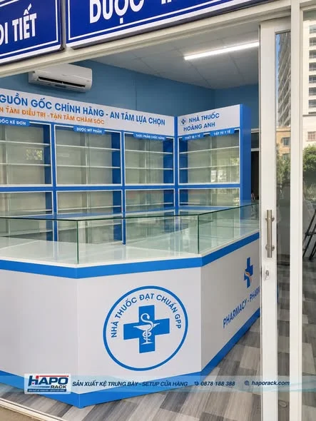 Kệ trưng bày nhà thuốc đạt chuẩn GPP