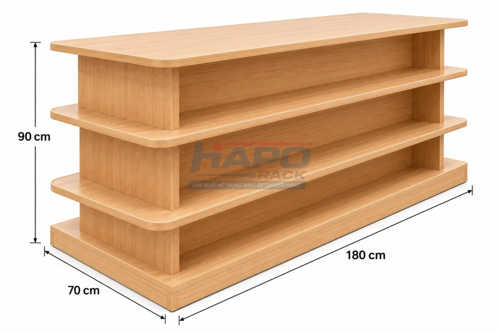 Thông số Kệ Gỗ Trưng Bày Sản Phẩm Thú Cưng